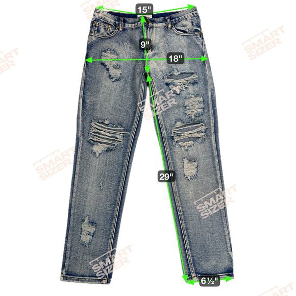 One by One Teaspoon Awesome Baggies Cobain Destroyed Boyfriend Jeans Size 28 - Picture 5 of 16